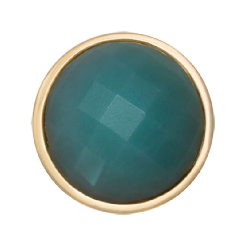 Nikki Lissoni Faceted Amazonite Gold-Plated 23mm Coin C1304GS