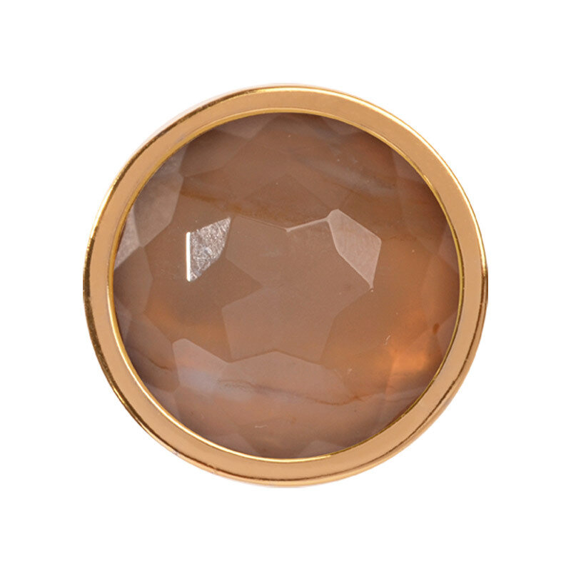 Nikki Lissoni Faceted Carnelian Brazil Gold-Plated 23mm Coin C1324GS