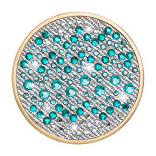 Nikki Lissoni Sense of Glamour Turquoise Gold-Plated 33mm Coin C1341GM