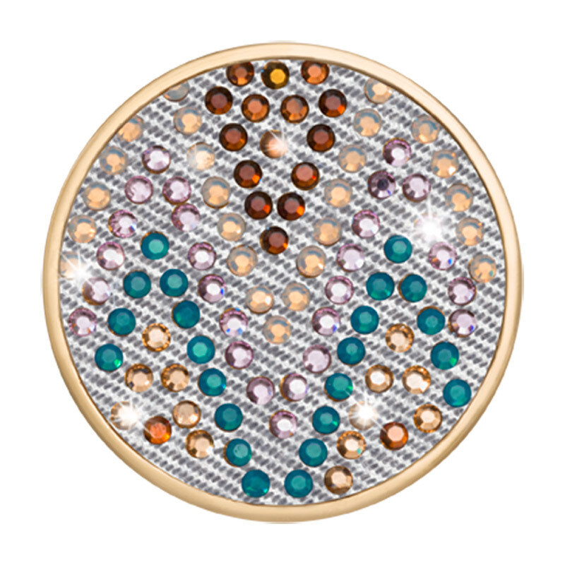 Nikki Lissoni Sense of Glamour Aztec Blue Gold-Plated 33mm Coin C1343GM, MPN: C1343GM, 8718627468609