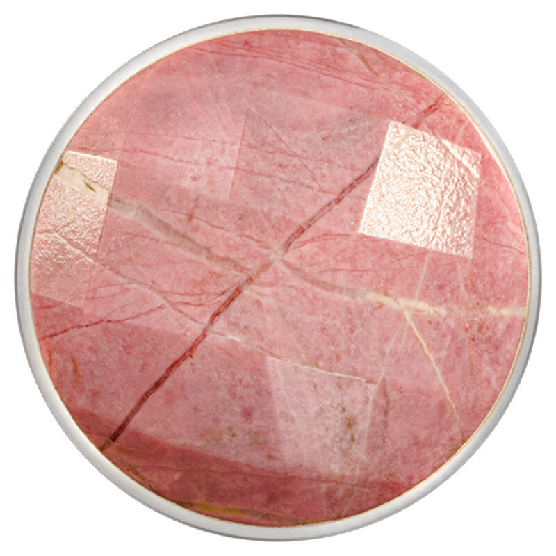 Nikki Lissoni Faceted Rhodonite Silver-Plated 43mm Coin C1366SL