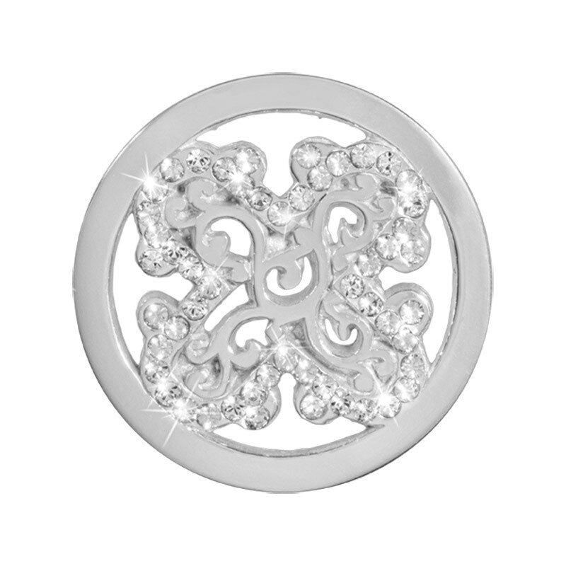 Nikki Lissoni Sparkling Curl Fantasy Silver-Plated 23mm Coin C1412SS