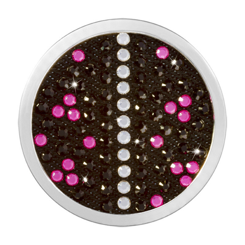 Nikki Lissoni Denim Dreams Pink Punk Silver-Plated 33mm Coin C1474SM
