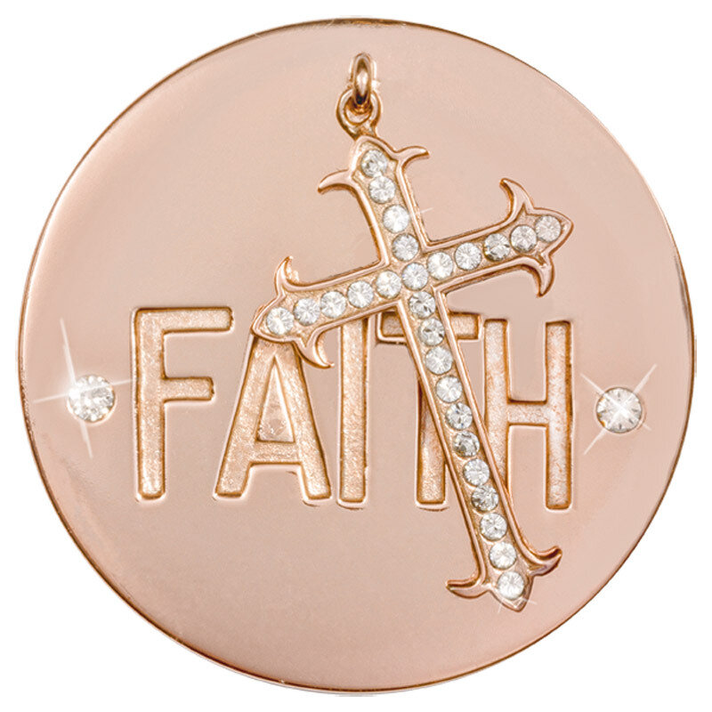 Nikki Lissoni Have A Little Faith Dangle Rose Gold-Plated 43mm Coin C1480RGL, MPN: C1480RGL, 871881…