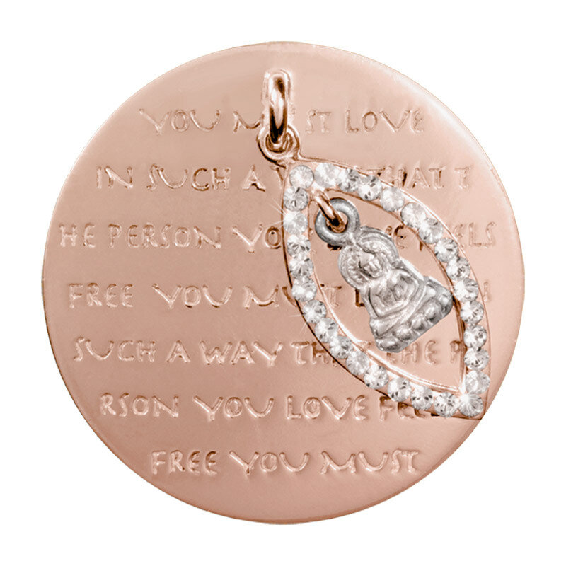 Nikki Lissoni Buddha: You Must Love Dangle Rose Gold-Plated 33mm Coin C1482RGM, MPN: C1482RGM, 8718…