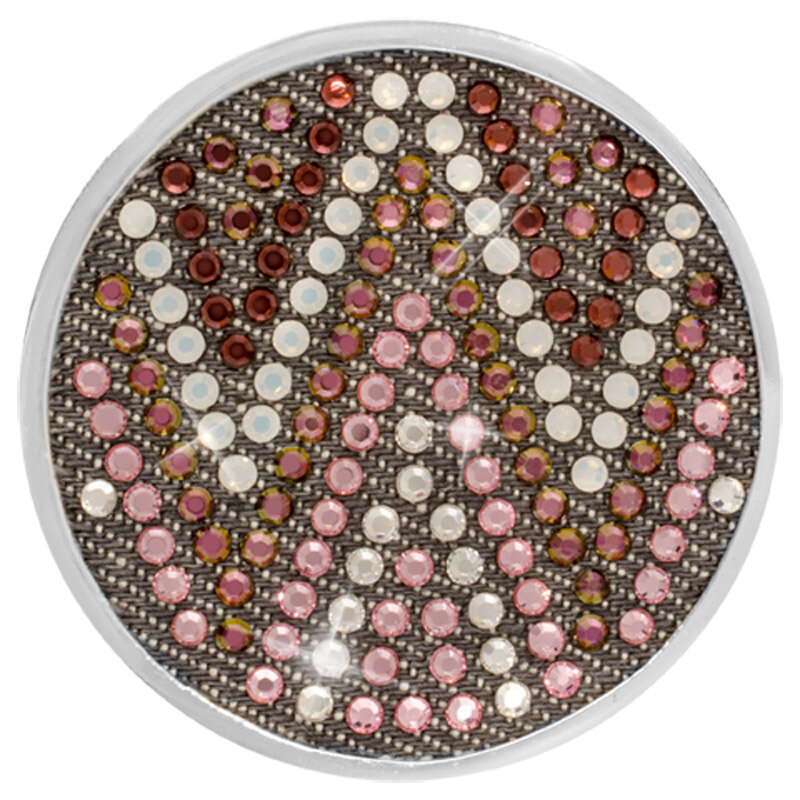 Nikki Lissoni Denim Dreams Aztec Pink White Silver-Plated 43mm Coin C1488SL