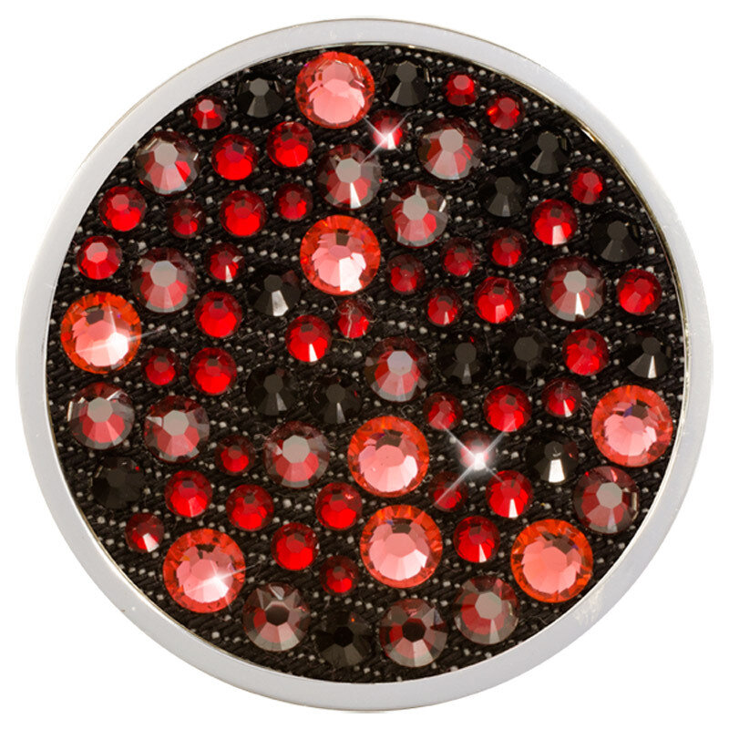 Nikki Lissoni Denim Dreams Crimson Red Silver-Plated 43mm Coin C1489SL