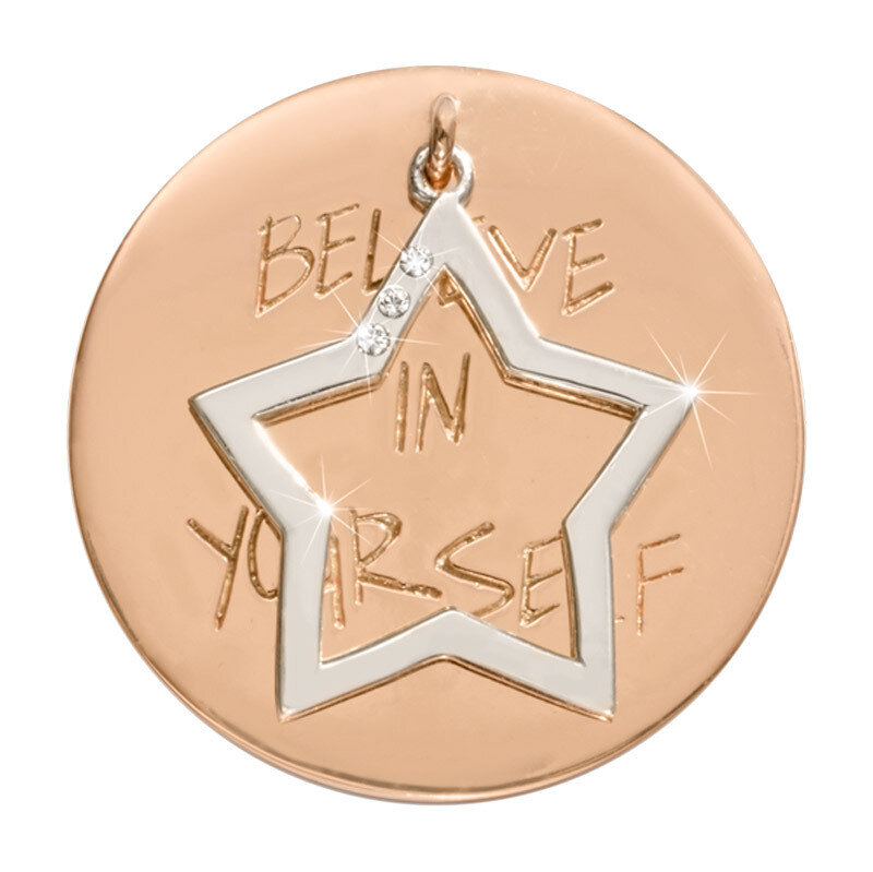 Nikki Lissoni Believe In Yourself Dangle Gold/Silver-Plated 33mm Coin C1515RGM, MPN: C1515RGM, 8718…