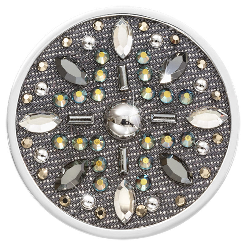 Nikki Lissoni Denim Dreams Sparkling Star Silver-Plated 43mm Coin C1528SL