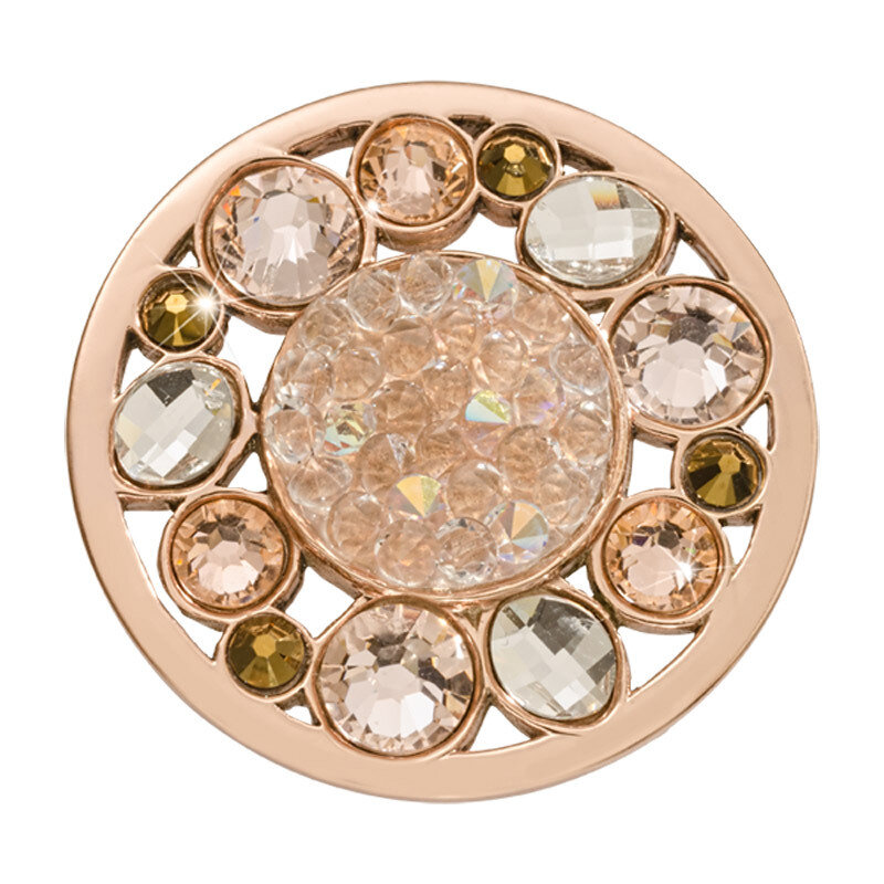 Nikki Lissoni Light Peach Rock Crystal Fantasy Rose Gold-Plated 33mm Coin C1557RGM, MPN: C1557RGM, …