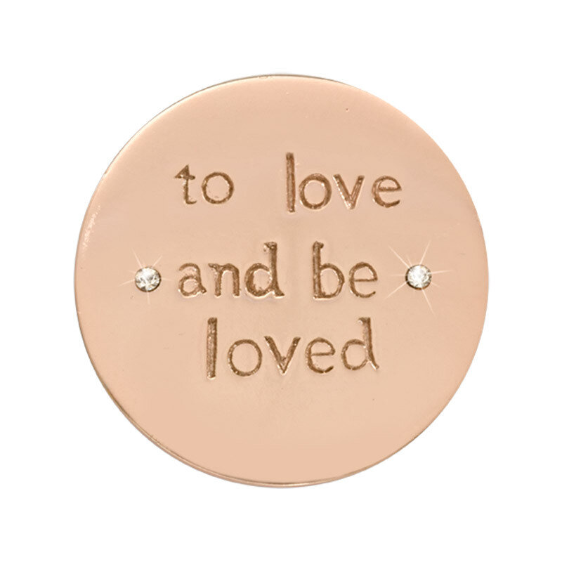 Nikki Lissoni To Love Be Loved Rose Gold-Plated 23mm Coin C1561RGS