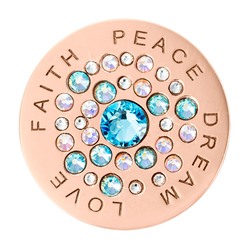 Nikki Lissoni Love. Faith. Peace. Dream. Rose Gold-Plated 33mm Coin C1603RGM