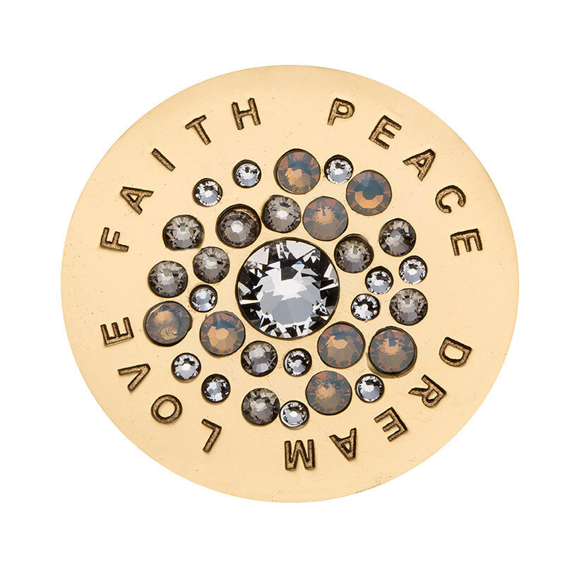 Nikki Lissoni Sparkling Love. Faith. Peace. Dream Gold-Plated 33mm Coin C1614GM