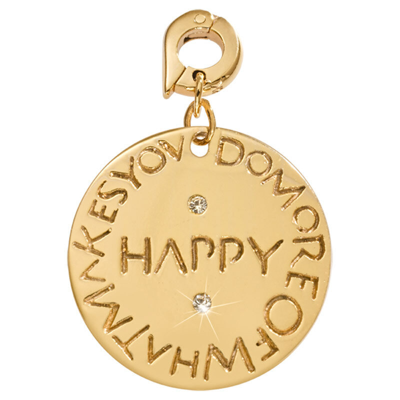 Nikki Lissoni Do More of What Makes You Happy Charm Gold-Plated 25mm D1061GL