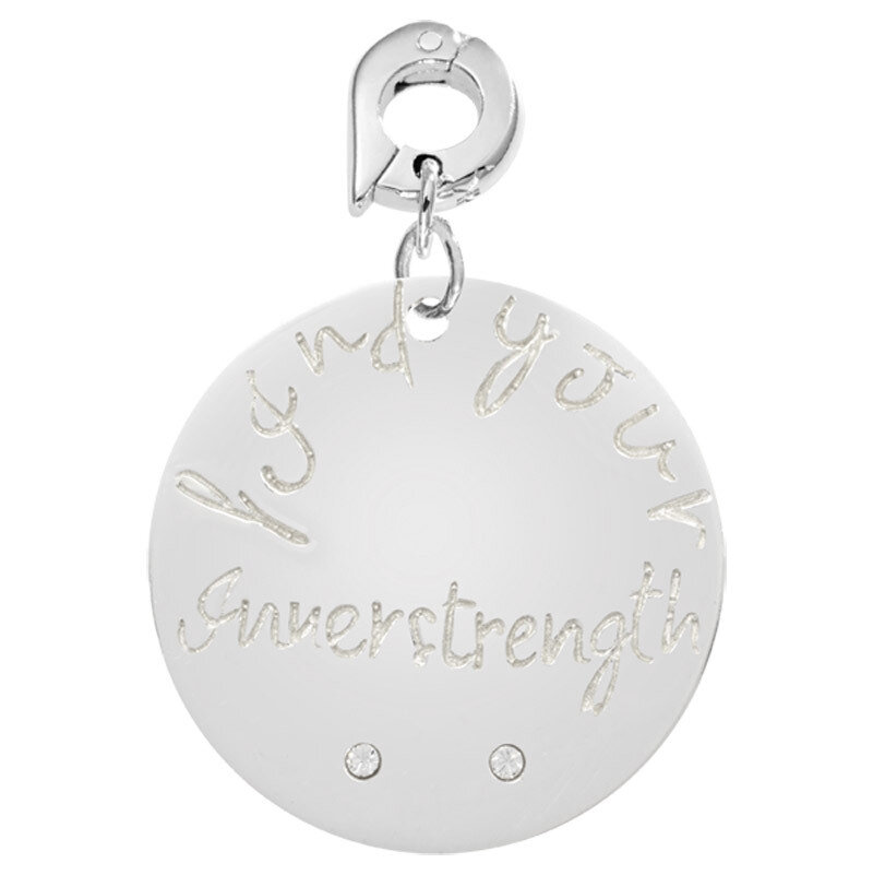Nikki Lissoni Find Your Inner Strength... Share It with Someone Silver-Plated 25mm Charm D1062SL