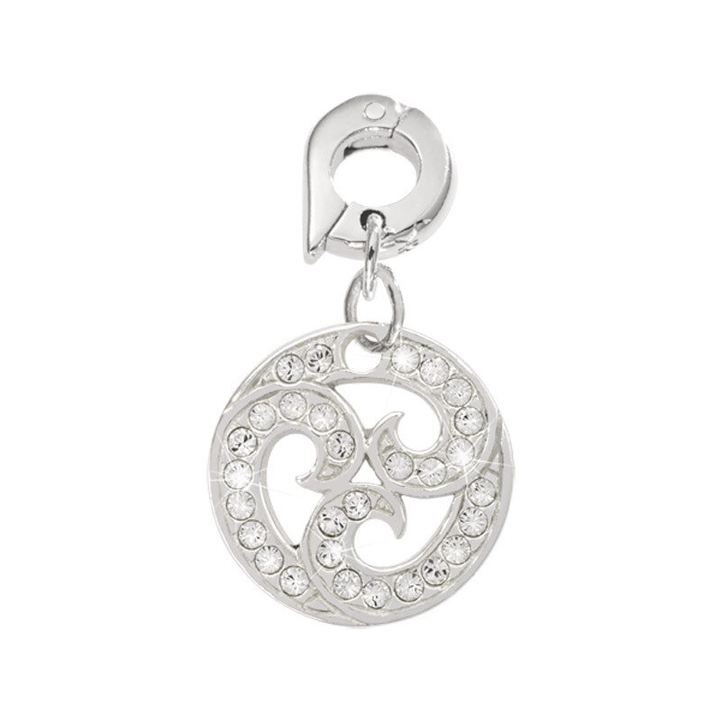 Nikki Lissoni Sparkling Curls Charm Silver-Plated 15mm D1072SS