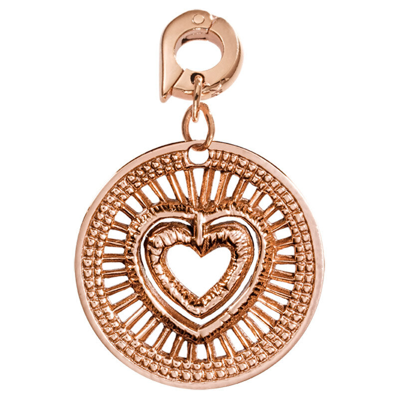 Nikki Lissoni My Heart Will Protect You Charm Rose Gold-Plated 25mm D1087RGL