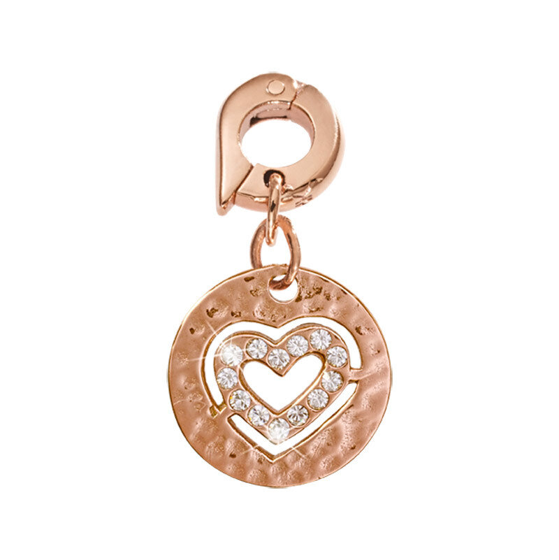Nikki Lissoni Small Heart Charm Rose Gold-Plated 15mm D1098RGS