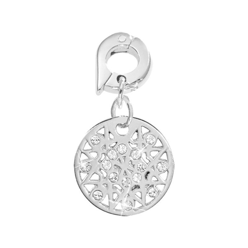 Nikki Lissoni Sixteen Diamonds Charm Silver-Plated 15mm D1100SS