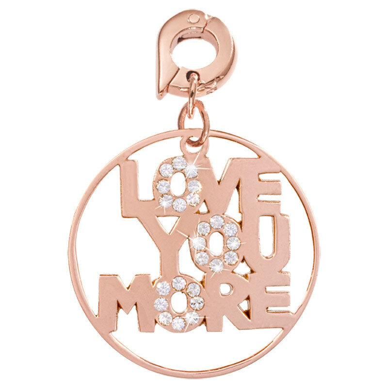 Nikki Lissoni Love You More Charm Rose Gold-Plated 25mm D1106RGL