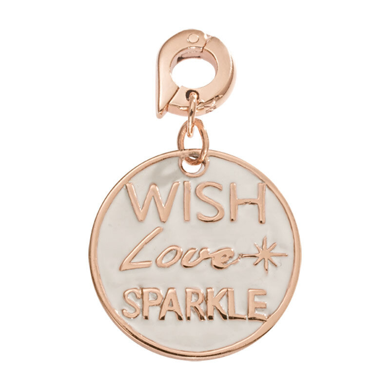 Nikki Lissoni Wish. Love. Sparkle. Charm Rose Gold-Plated 20mm D1111RGM