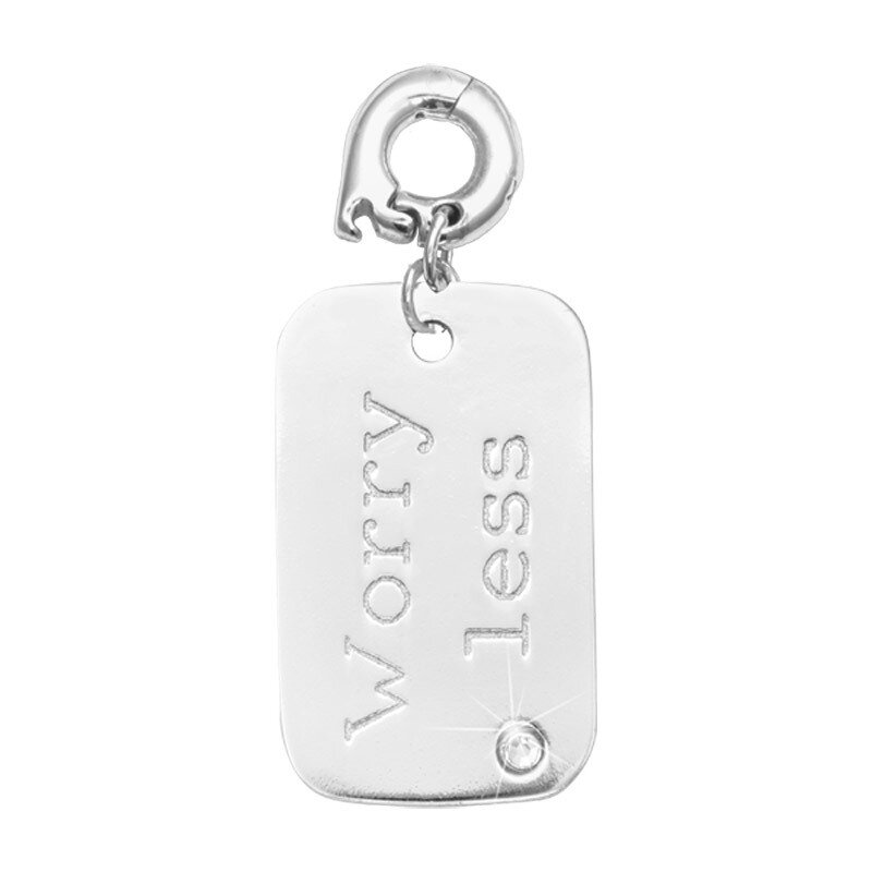 Nikki Lissoni Worry Less Charm Silver-Plated 25mm D1130SL
