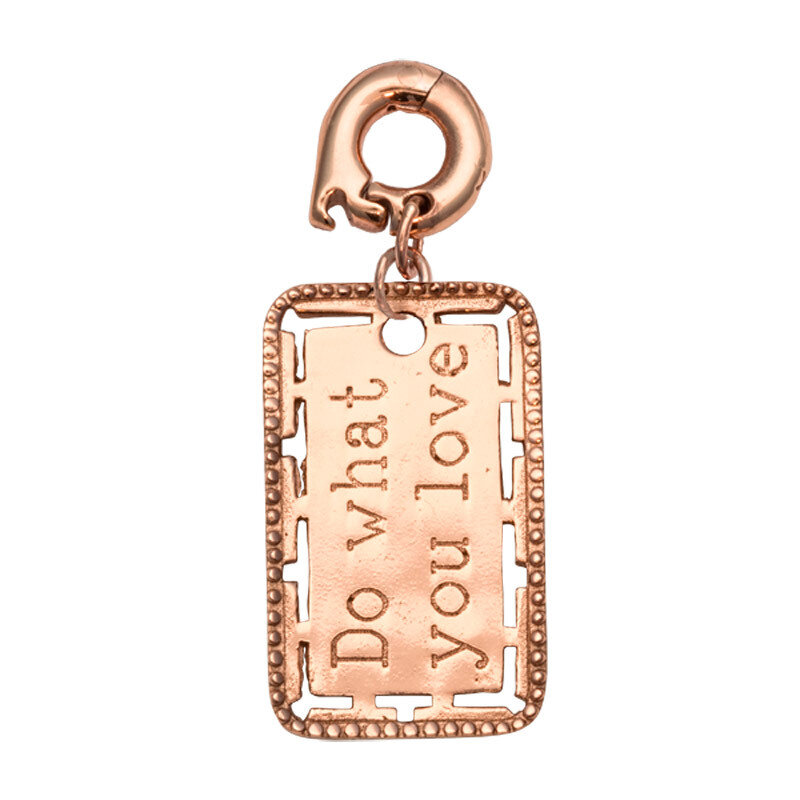 Nikki Lissoni Do What You Love Charm Rose Gold-Plated 25mm D1134RGL