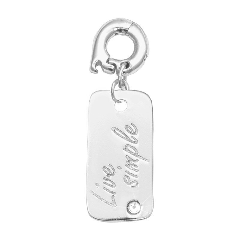 Nikki Lissoni Live Simple Charm Silver-Plated 20mm D1139SM