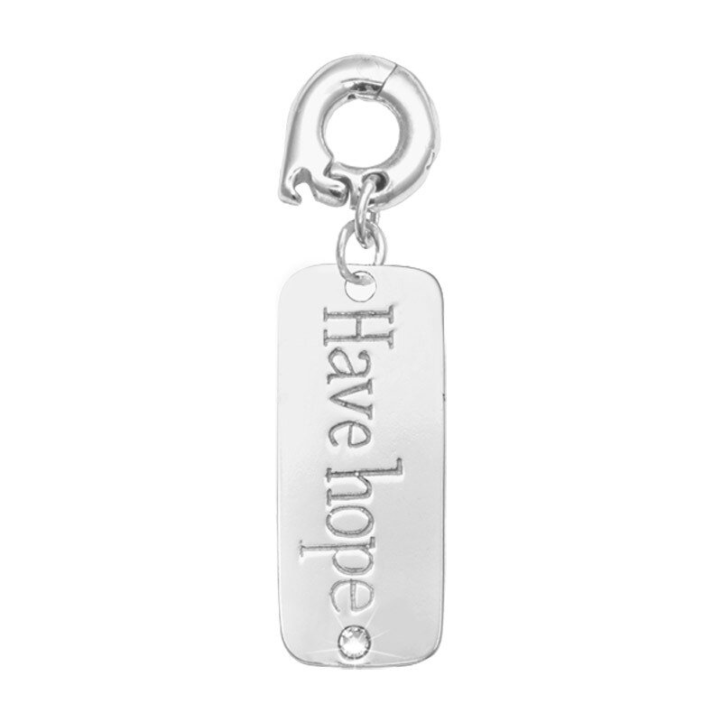 Nikki Lissoni Have Hope Charm Silver-Plated 25mm D1143SL