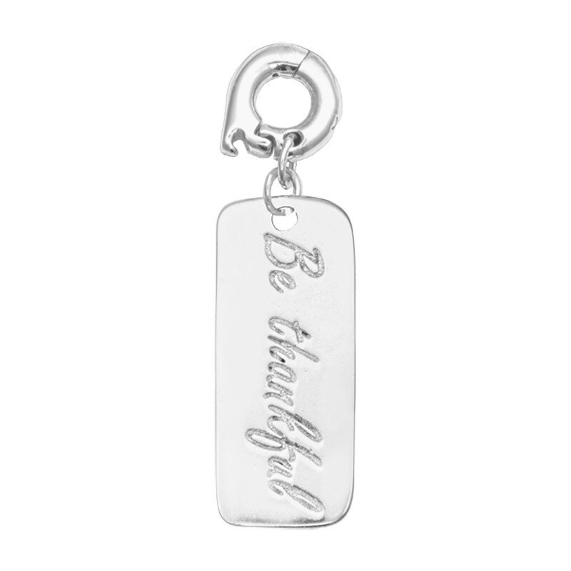 Nikki Lissoni Be Thankful Charm Silver-Plated 25mm D1148SL, MPN: D1148SL, 8718819239307