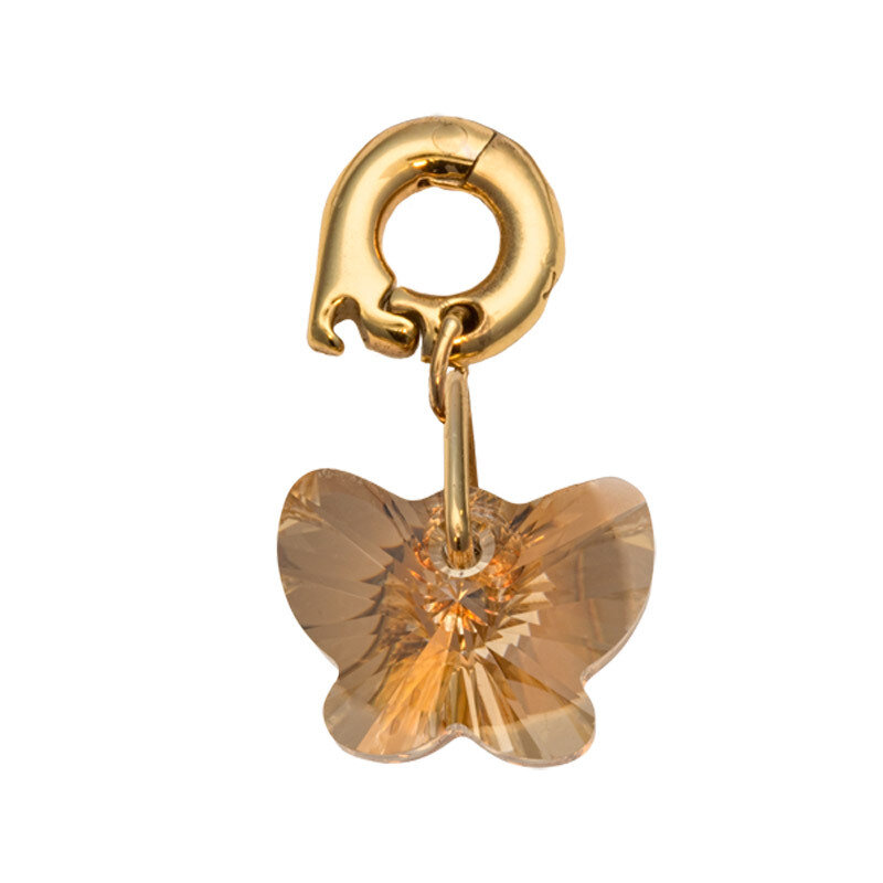 Nikki Lissoni Free As A Butterfly Gold Charm Gold-Plated 15mm D1155GS