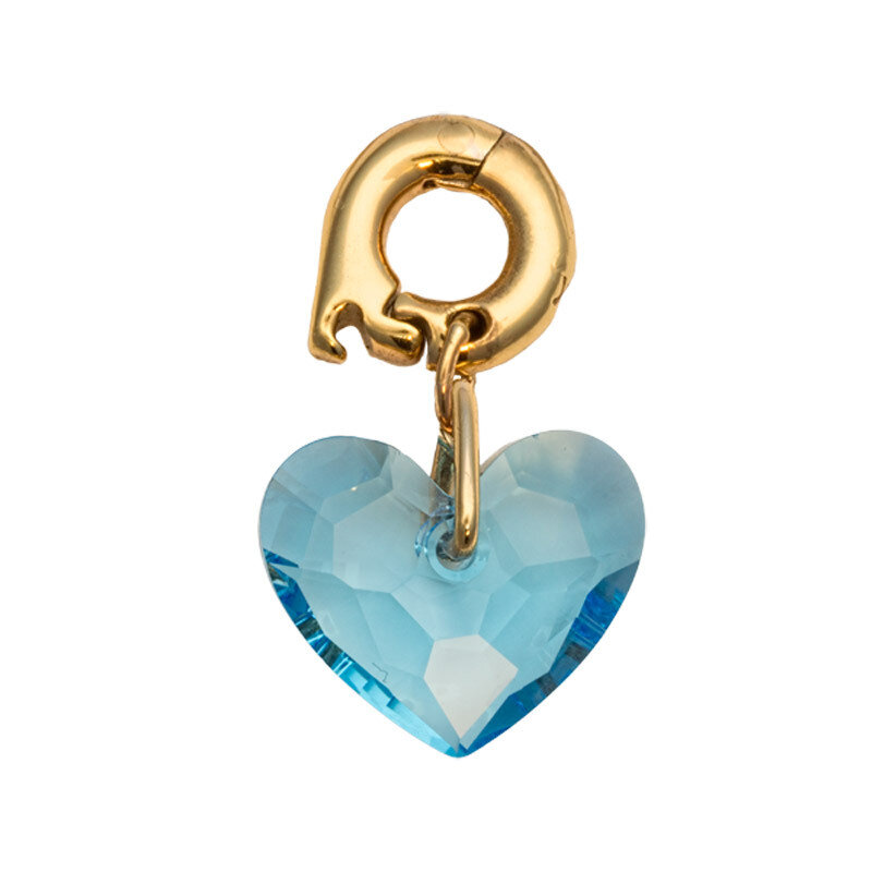 Nikki Lissoni Blue Love Charm Gold-Plated 15mm D1159GS
