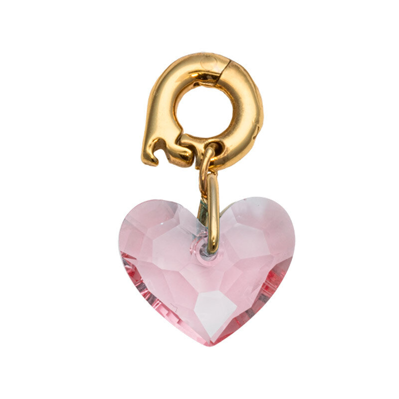 Nikki Lissoni Pink Love Charm Gold-Plated 15mm D1160GS