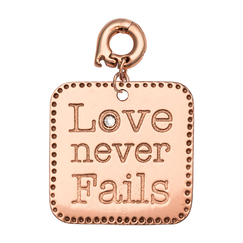 Nikki Lissoni Love Never Fails Charm Rose Gold-Plated 25mm D1163RGL