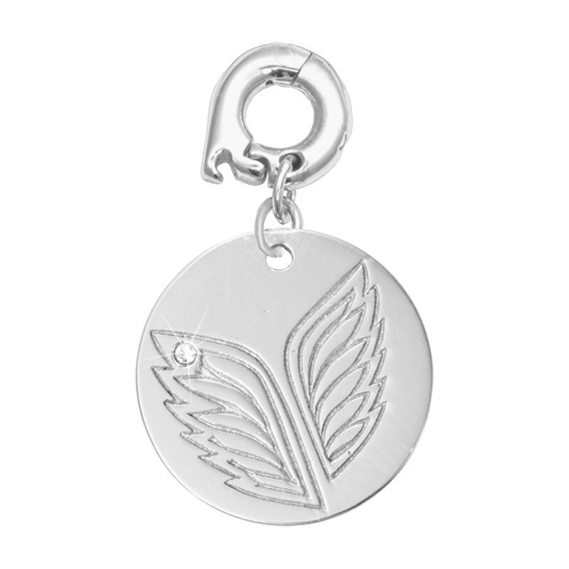 Nikki Lissoni Caring Wings Charm Silver-Plated 20mm D1176SM