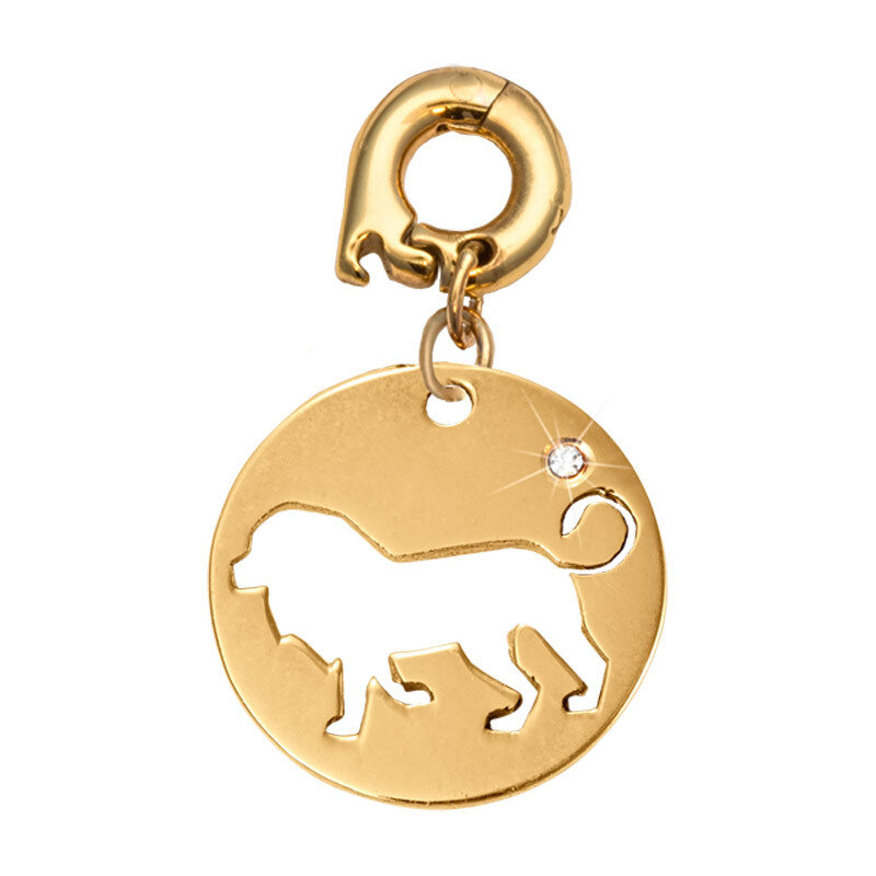 Nikki Lissoni Courage Lion Charm Gold-Plated 20mm D1179GM