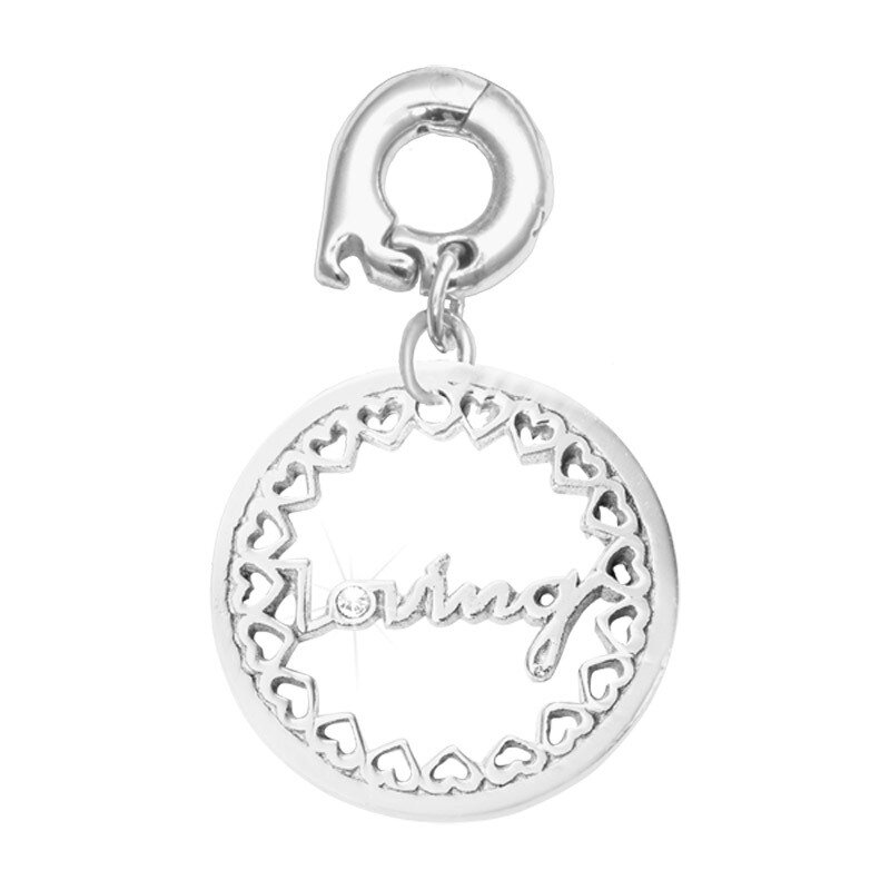 Nikki Lissoni Loving Little Hearts Charm Silver-Plated 20mm D1181SM