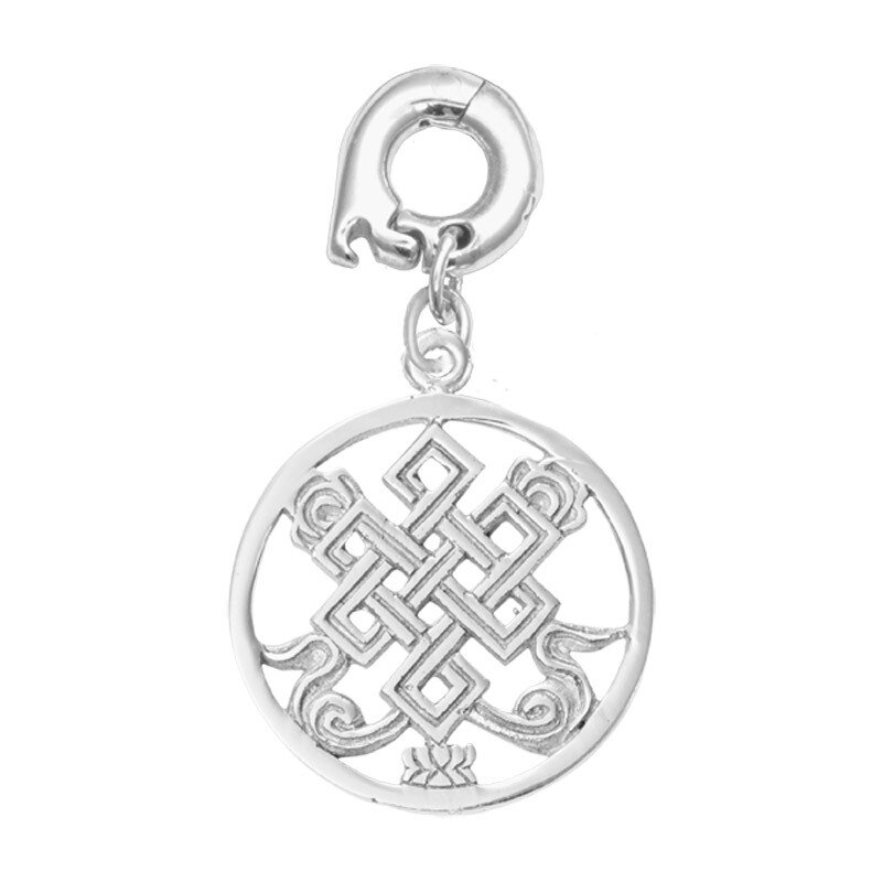 Nikki Lissoni Endless Knot Charm Silver-Plated 20mm D1192SM