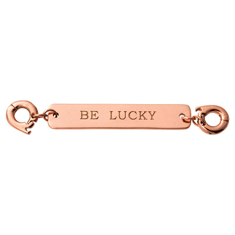 Nikki Lissoni Be Lucky Tag Rose Gold-Plated 40X7mm Two lock Plate D1217RGL