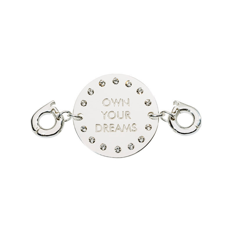 Nikki Lissoni Own Your Dreams Tag Silver-Plated 22X22mm Two lock Plate D1232SM