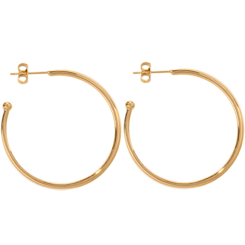 Nikki Lissoni Gold-Plated Earrings 35mm EA1003G