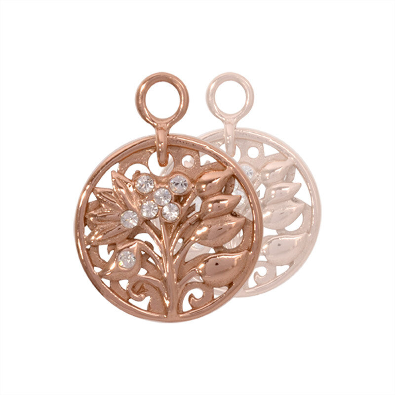 Nikki Lissoni Fantasy Tree 2 Pieces Rose Gold-Plated 14mm Earrings EAC2007RG