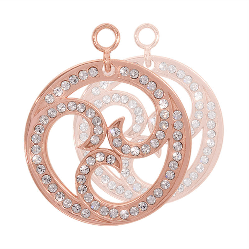 Nikki Lissoni Sparkling Curls 2 Pieces Rose Gold-Plated 24mm Earrings EAC2023RG, MPN: EAC2023RG, 87…