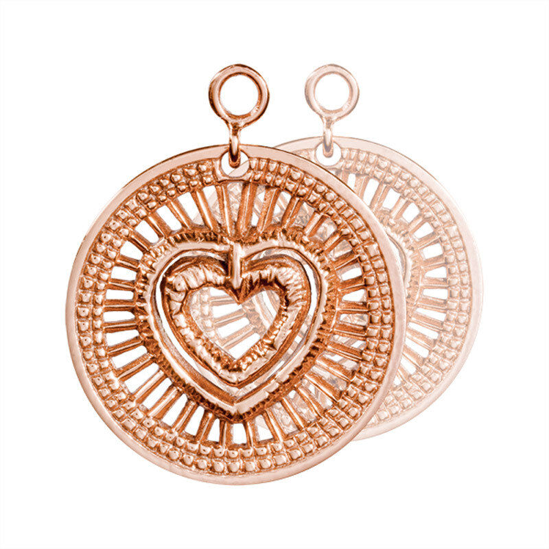 Nikki Lissoni My Heart Will Protect You 2 Pieces Rose Gold-Plated 24mm Earrings EAC2028RG
