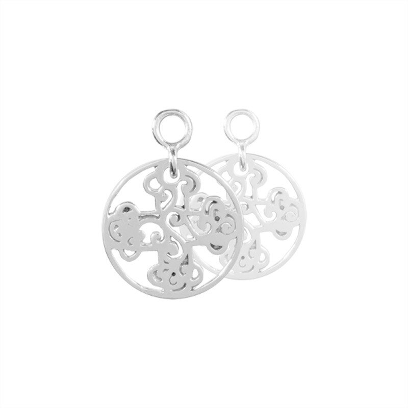 Nikki Lissoni Sparkling Curly Fantasy 2 Pieces Silver-Plated 14mm Earrings EAC2040S