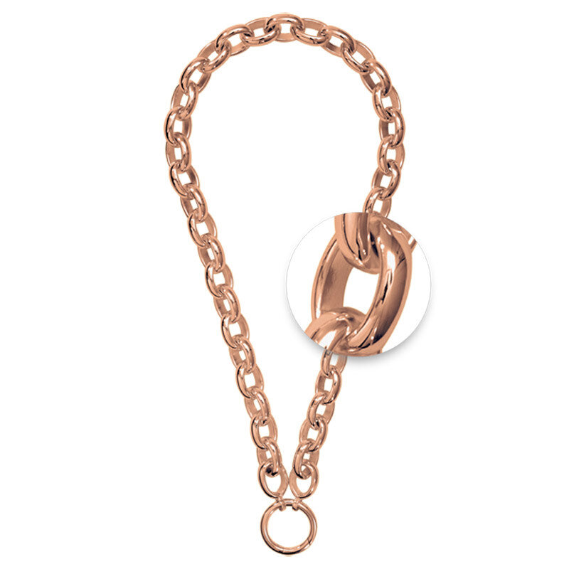 Nikki Lissoni Rose Gold-Plated Necklace with A Rose Gold-Plated Oring Closure 48cm 19in N1001RG48
