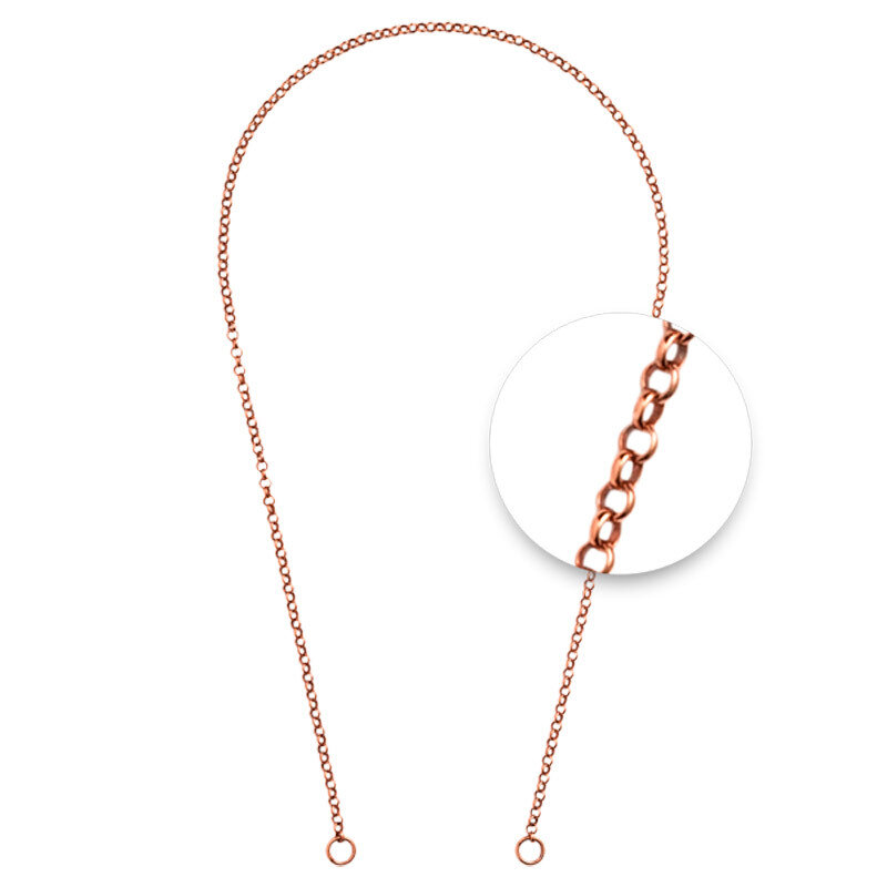 Nikki Lissoni Cable Chain Round 2mm For Tags Rose Gold-Plated 40cm. Dependent On The Size of The Ta…
