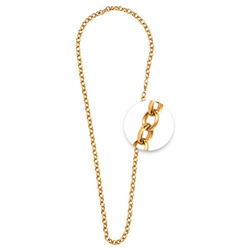 Nikki Lissoni Belcher Oval Chain 10X9mm For Charms Not Compatible with Pendants Gold-Plated 68cm N1…