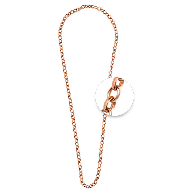 Nikki Lissoni Belcher Oval Chain 10X9mm For Charms Not Compatible with Pendants Rose Gold-Plated 68…