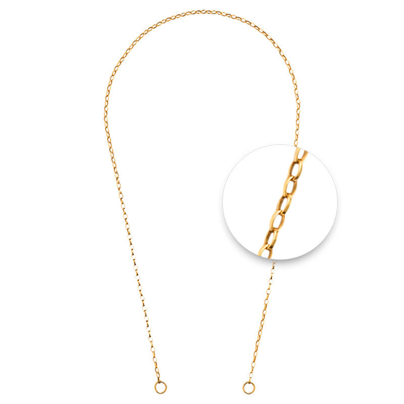 Nikki Lissoni Oval Necklace For Tags Gold-Plated 35cm 14in N1025G35, MPN: N1025G35, 8719075302439